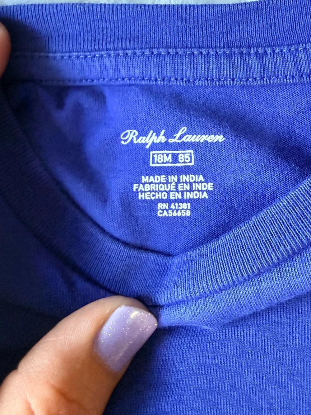 Ralph Lauren Infant Cotton Jersey Tee EUC 18M